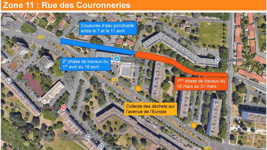 Zoom rue des couronneries