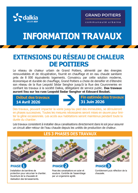 Information travaux sur les rues Leopold Sedar Senghor et Edouard Boubat partie 1