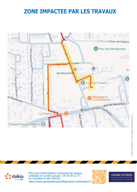Information sur les travaux des rues Leopold Sedar Senghor et Edouard Boubat 2